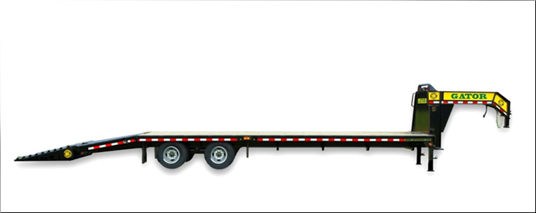 Gooseneck Flat Bed Equipment Trailer | 20 Foot + 5 Foot Flat Bed Gooseneck Equipment Trailer For Sale   Haywood County, Tennessee